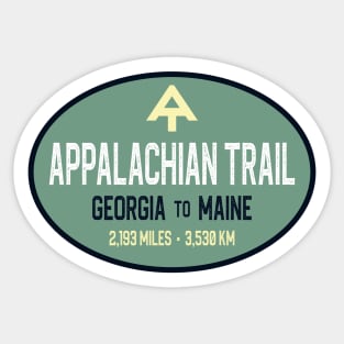 Appalachian Trail - Georgia to Main - Green Oval Sticker